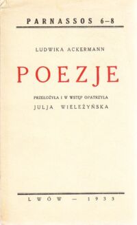 Miniatura okładki Ackermann Ludwika Poezje.