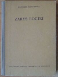 Miniatura okładki Ajdukiewicz Kazimierz Zarys logiki.