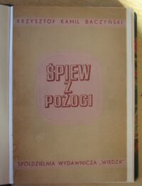 Zdjęcie nr 2 okładki Baczyński Krzysztof Kamil Śpiew z pożogi.