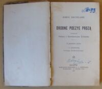 Zdjęcie nr 2 okładki Baudelaire Karol /przeł. H. z Sienkiewiczów Żuławska, przedm. J. Żuławski/ Drobne poezye prozą.