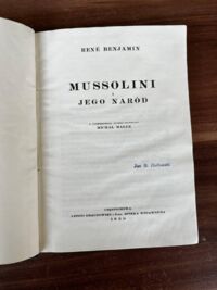 Zdjęcie nr 2 okładki Benjamin Rene Mussolini i jego naród.