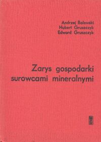 Zdjęcie nr 1 okładki Bolewski A., Gruszczyk H., Gruszczyk E. Zarys gospodarki surowcami mineralnymi.