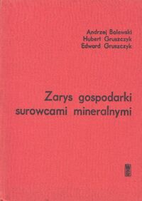 Miniatura okładki Bolewski A., Gruszczyk H., Gruszczyk E. Zarys gospodarki surowcami mineralnymi.