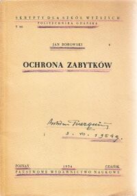 Miniatura okładki Borowski Jan Ochrona zabytków.