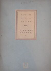 Miniatura okładki Borowy Wacław /wybrał/ Ludzkość Ojczyzna Sztuka. Myśli Cypriana Norwida.