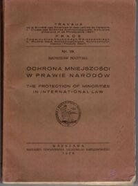 Zdjęcie nr 1 okładki Bouffałł Bronisław Ochrona mniejszości w prawie narodów.