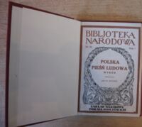 Miniatura okładki Bystroń J.S. /oprac./ Polska pieśń ludowa. /Seria I. Nr 26/