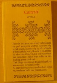 Miniatura okładki Canetti Elias Myśli. /Biblioteczka Aforystów/
