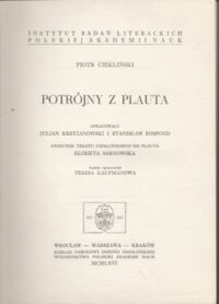Zdjęcie nr 2 okładki Ciekliński Piotr Potrójny z Plauta.