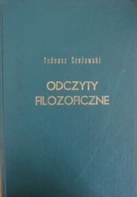 Miniatura okładki Czeżowski Tadeusz Odczyty filozoficzne.