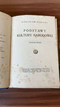 Miniatura okładki Dębicki Zdzisław Podstawy kultury narodowej.