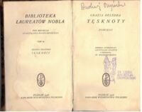 Zdjęcie nr 2 okładki Deledda Grazia /tłum. Leopold Staff/ Tęsknoty. /Bibljoteka Laureatów Nobla. Tom 62/