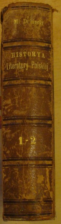 Miniatura okładki Dubiecki Maryan Historya literatury polskiej na tle dziejów narodu skreślona. T.I-II w 1 vol.