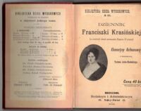 Miniatura okładki  Dziennik Franciszki Krasińskiej (w ostatnich latach panowania Augusta III pisany) Klementyny Hofmanowej z przedmową Teodora Jaske-Chkońskiego. /Biblioteka Dzieł Wyborowych Nr 43./
