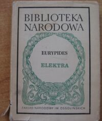 Zdjęcie nr 1 okładki Eurypides Elektra. Ser.II. Nr 160