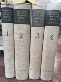 Miniatura okładki Gałczyński Konstanty Ildefons Dzieła. Tom I: Poezje. Tom II: Poezje. Tom III: Próby teatralne. Tom IV: Proza.