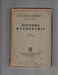 Miniatura okładki Gentile Giovanni Reforma wychowania.