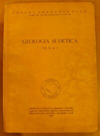 Miniatura okładki  Geologia Sudetica. Vol.X, nr 1.