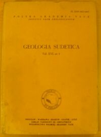 Zdjęcie nr 1 okładki  Geologia Sudetica. Vol.XVI, nr 1.