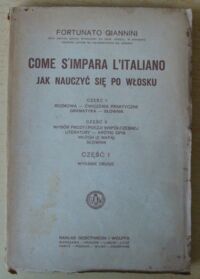 Zdjęcie nr 1 okładki Giannini Fortunato Jak nauczyć się po włosku. Część I.