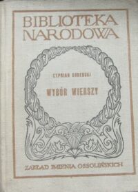 Miniatura okładki Godebski Cyprian /oprac. Z. Kubikowski/ Wybór wierszy. /Seria I. Nr 161/