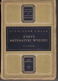 Miniatura okładki Gołąb Stanisław Zarys matematyki wyższej. Tom III.