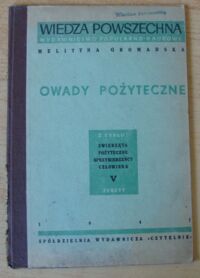 Miniatura okładki Gromadska Melityna Owady pożyteczne. /Z cyklu: Zwierzęta pożyteczne sprzymierzeńcy człowieka, z.V/