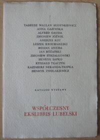 Zdjęcie nr 3 okładki Gzella Alojzy Leszek /wstęp/ Współczesny ekslibris lubelski. Katalog wystawy.