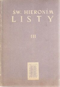 Miniatura okładki Hieronim św. Listy. Tom III.