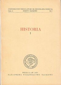Miniatura okładki Historia. I. Zeszyty Naukowe Uniwersytetu Wrocławskiego. Seria A, Nr 7.