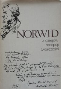 Miniatura okładki Inglot Mieczysław /opr./  Norwid. Z dziejów recepcji twórczości.