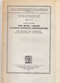 Miniatura okładki Jakubski Antoni Nowe metody i kierunki w zakresie kartografji zoogeograficznej. /Prace goeograficzne wydawane przez Eugenjusza Romera, zeszyt VIII/.