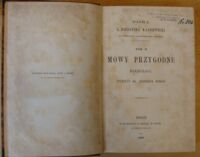 Zdjęcie nr 2 okładki Kajsiewicz Hieronim x. Pisma x. Hieronima Kajsiewicza. Tom II. Mowy przygodne. Nekrologi. Życiorys bł. Andrzeja Boboli.