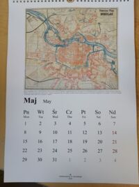Zdjęcie nr 6 okładki Kalendarz na 2023 rok. 12 reprodukcji przedwojennych map Wrocławia. 