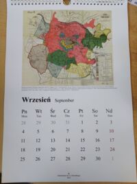 Zdjęcie nr 10 okładki Kalendarz na 2023 rok. 12 reprodukcji przedwojennych map Wrocławia. 