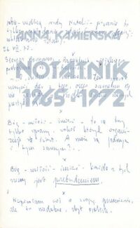 Miniatura okładki Kamieńska Anna Notatnik 1965-1972.