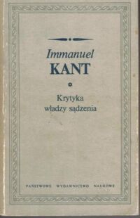 Zdjęcie nr 1 okładki Kant Immanuel /przeł. Gałecki Jerzy/ Krytyka władzy sądzenia. 