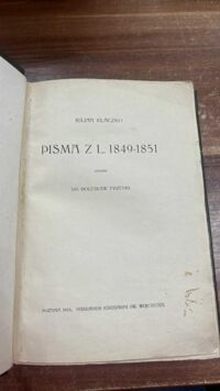 Miniatura okładki Klaczko Julian Pisma z l. 1849 - 1851.