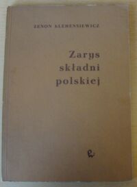 Miniatura okładki Klemensiewicz Zenon Zarys składni polskiej.