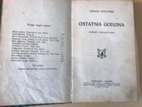 Miniatura okładki Konczyński Tadeusz Ostatnia godzina. Powieść fantastyczna.