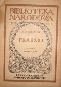 Miniatura okładki Korczyński Adam Fraszki. /Seria I. Nr 134/