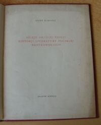 Zdjęcie nr 2 okładki Korpała Józef Dzieje Drugiej Edycji Historji Literatury Polskiej Bentkowskiego. /Odbitka z "Silva Rerum" IV, 129/