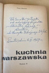 Zdjęcie nr 2 okładki  Kuchnia warszawska.