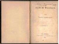 Miniatura okładki Lenartowicz Teofil Album włoskie.