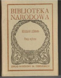 Miniatura okładki Leśmian Bolesław /oprac. J. Trznadel/ Poezje wybrane. /Seria I. Nr 217/