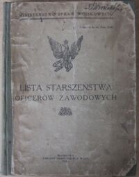 Miniatura okładki  Lista starszeństwa oficerów zawodowych.