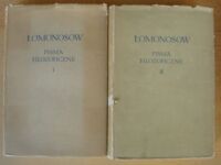 Miniatura okładki Łomonosow Michał Pisma filozoficzne. Tom I-II. /Biblioteka Klasyków Filozofii/