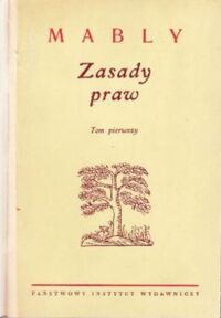 Miniatura okładki Mably Zasady praw. Tom I/II.