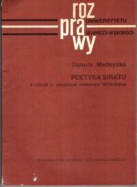 Miniatura okładki Madeyska Danuta Poetyka siratu. Studium o arabskim romansie rycerskim.