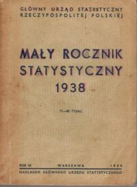 Miniatura okładki  Mały Rocznik Statystyczny 1938.